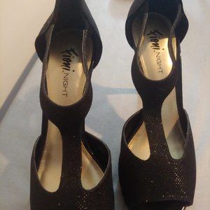 Fioni Night Black Heel shoe